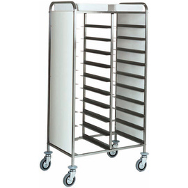 tray trolley CA 1460P white with sidewalls  | 530 x 325 mm  H 1750 mm product photo