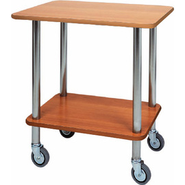 side trolley CA 901 | 2 shelves | walnut coloured | 4 swivel castors product photo