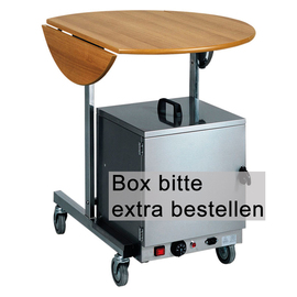 breakfast trolley walnut coloured | 800 mm x 800 mm H 800 mm product photo  S