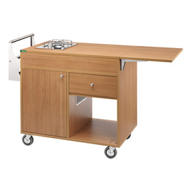 flambé trolleys walnut coloured | 1 plate | 1 burner product photo