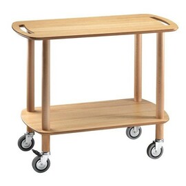 side trolley CLE birch tree coloured  | 2 shelves  | 4 swivel castors product photo