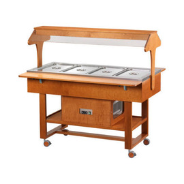 refrigerated trolley ELR 2825 wood light brown | suitable for 4 x GN 1/1 product photo