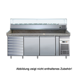 Pizza cooling table PZ2610TN | 2 solid doors | 7 drawers product photo