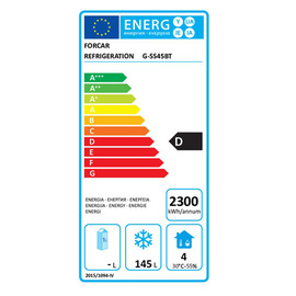 freezer saladette G-SS45BT | 240 ltr | 2 solid doors product photo  L