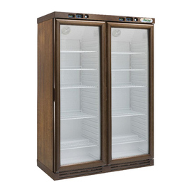 fridgefreezer combi display case KL2794 dark walnut brown | +2°C to +8°C | -18°C to -22°C product photo
