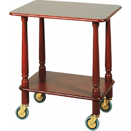 side trolley LG 401 cherry wood coloured  | 2 shelves  | 4 swivel castors product photo