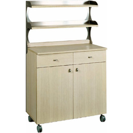 service cabinet oak coloured 900 mm  x 480 mm  H 1550 mm with 2 drawers with 2 wing doors product photo