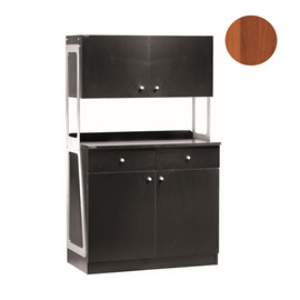 service cabinet wheeled walnut coloured | 920 mm x 480 mm H 1530 mm product photo