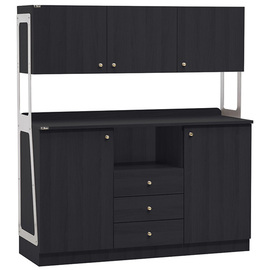 service cabinet wheeled black | 1370 mm x 480 mm H 1530 mm product photo