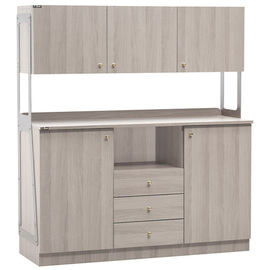 service cabinet wheeled grey | 1370 mm x 480 mm H 1530 mm product photo