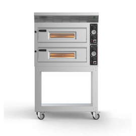 pizza oven Max 8 with stand | hood | wheels with 2 baking chambers suitable for 8 pizzas of Ø 34 cm | 11.2 kW 400 volts product photo