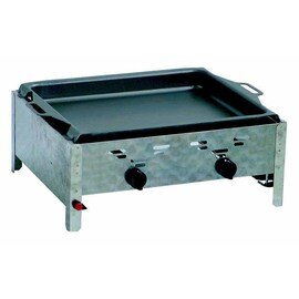 Gas sausage burner, grate burner PO / P2-E, with two burners 10.0 kW, table model, with enamelled pan product photo