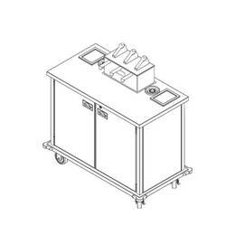combined station EXPRESS CONDIMENT CART TOP-2 3 x 6 ltr product photo