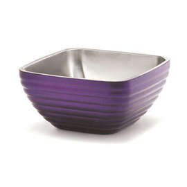 serving bowl 1700 ml stainless steel square with relief double-walled L 184 mm W 184 mm H 87 mm product photo