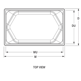 GN container GN 1/2 x 65 mm | stainless steel hexagon product photo  S