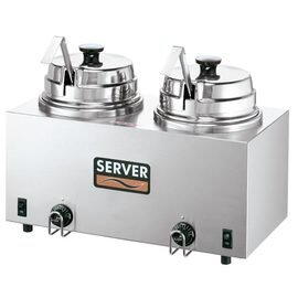 sauce heater TWIN 2 x 2.8 ltr heatable 230 volts  L 432 mm  H 313 mm product photo