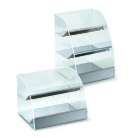 organiser OS 151 stainless steel plastic | 2 shelves | 250 mm  x 250 mm  H 230 mm product photo