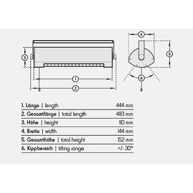 infrared radiant heater 1400 white for wall- and | ceiling mounting 1.4 kW without a switch  L 444 mm product photo  S