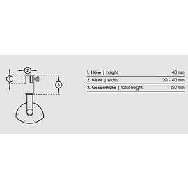 9100068 Sprossenhalterung für Wärmestrahler, Farbe: titan, 40 x 40 mm, (ohne Strahler) product photo  S