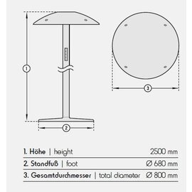 patio heater Sundowner anthracite floor model 2.0 kW product photo  S