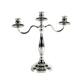 Candlestick, 3 flames, &quot;Goccia&quot;, H 35 cm, silver plated product photo