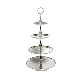 Cake stand, 4 floors, with ring, H 100 cm, silver plated product photo