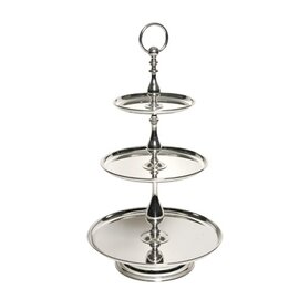 Cake stand, 3 floors, with ring, H 75 cm, silver plated product photo