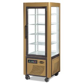 Panorama showcase 400F golden coloured 700 mm x 700 mm H 1840 mm product photo