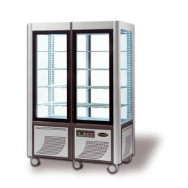 refrigerated panorama vitrine 800 BT LED silver coloured 800 ltr 230 volts product photo