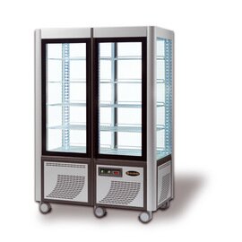 refrigerated panorama vitrine 800 F LED silver coloured 800 ltr 230 volts product photo