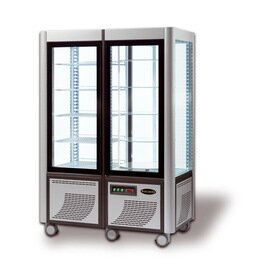 refrigerated panorama vitrine 800 G LED silver coloured 800 ltr 230 volts product photo