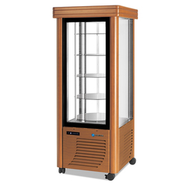 refrigerated chocolate vitrine 400 G barocco PRAL walnut coloured|light 400 ltr 230 volts | 5 shelves product photo
