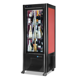 wine tempering cabinet Cantina 1 black red  | glass door product photo