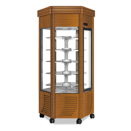 panorama freezer vitrine ERGE BT barocco BAROCCO walnut coloured|light 600 ltr 230 volts | 5 shelves product photo