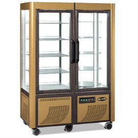 refrigerated panorama vitrine 800 G LED golden coloured 800 ltr 230 volts product photo