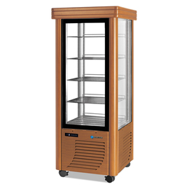 refrigerated panorama vitrine 400F BAROCCO | 5 round glass shelves product photo