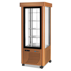 refrigerated panorama vitrine 400G BAROCCO | 5 round glass shelves product photo
