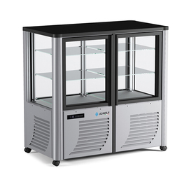 Panorama showcase 460 F Mini silver coloured 1270 mm x 700 mm H 1280 mm product photo