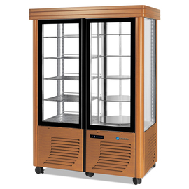refrigerated panorama vitrine 800G BAROCCO | 5 round glass shelves | 5 grids product photo