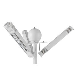 radiant heater PERFECTCLIME® TERM TOWER PALMS white | 2 spotlights | cooling nozzles H 2500 - 2700 mm product photo