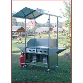 industrial double grill THÜROS® IV floor model with roofing 14.4 kW (Gas)  H 2250 mm product photo