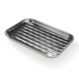grill tray  • stainless steel | 340 mm  x 250 mm  H 25 mm product photo