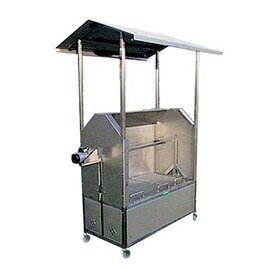 suckling pig grill | 1200 mm  x 600 mm  H 2100 mm | 1 skewer | 3 grids|drip pan product photo