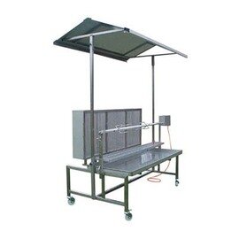 suckling pig grill | 1500 mm  x 1000 mm  H 2200 mm | 1 skewer | 2 fat trays product photo