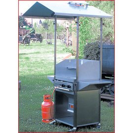 industrial grill THÜROS® III floor model with roofing 10 kW (gas)  H 2200 mm product photo