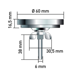 Thermometer up to 260 Grad product photo  S