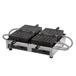 double waffle iron | waffle size 151 x 95 x H 33 mm (4x) | 2800 watts 230 volts product photo