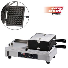 electric waffle iron  | wafer size 182 x 118 x h 28 mm (2x)  | 1800 watts 230 volts product photo
