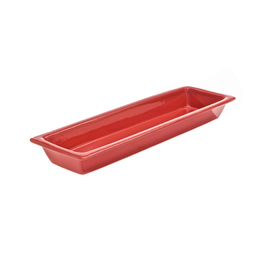 gastronorm bowl ceramics red GN 2/4 x 60 mm product photo