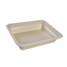 Organic meal tray, beige, one piece, 178mm x 227mm x H 50mm product photo